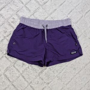 Patagonia Shorts Girls XL Purple Costa Rica Baggies Unlined Hiking Run Trail 2.5